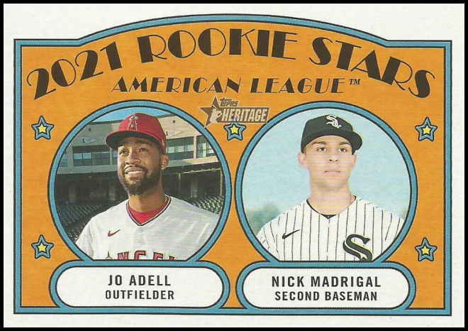 21TH 187 American League 2021 Rookie Stars (Jo Adell Nick Madrigal) RS, RC.jpg